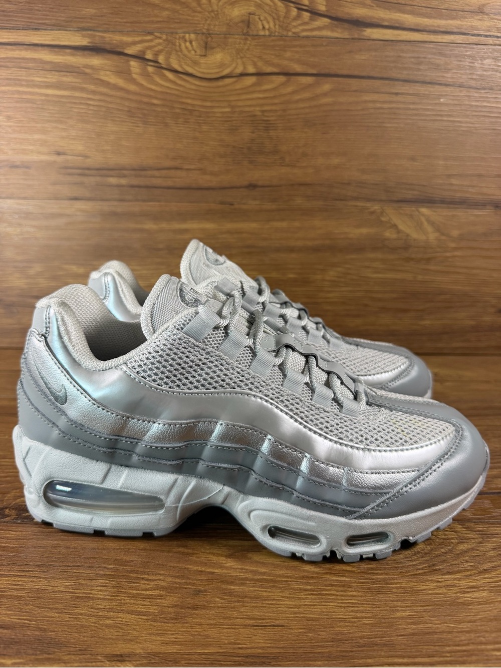 NIKE AIR MAX 95 BIG BUBBLE ATHLETIC SNEAKERS‎ SHOES Silver Women’s Size 8